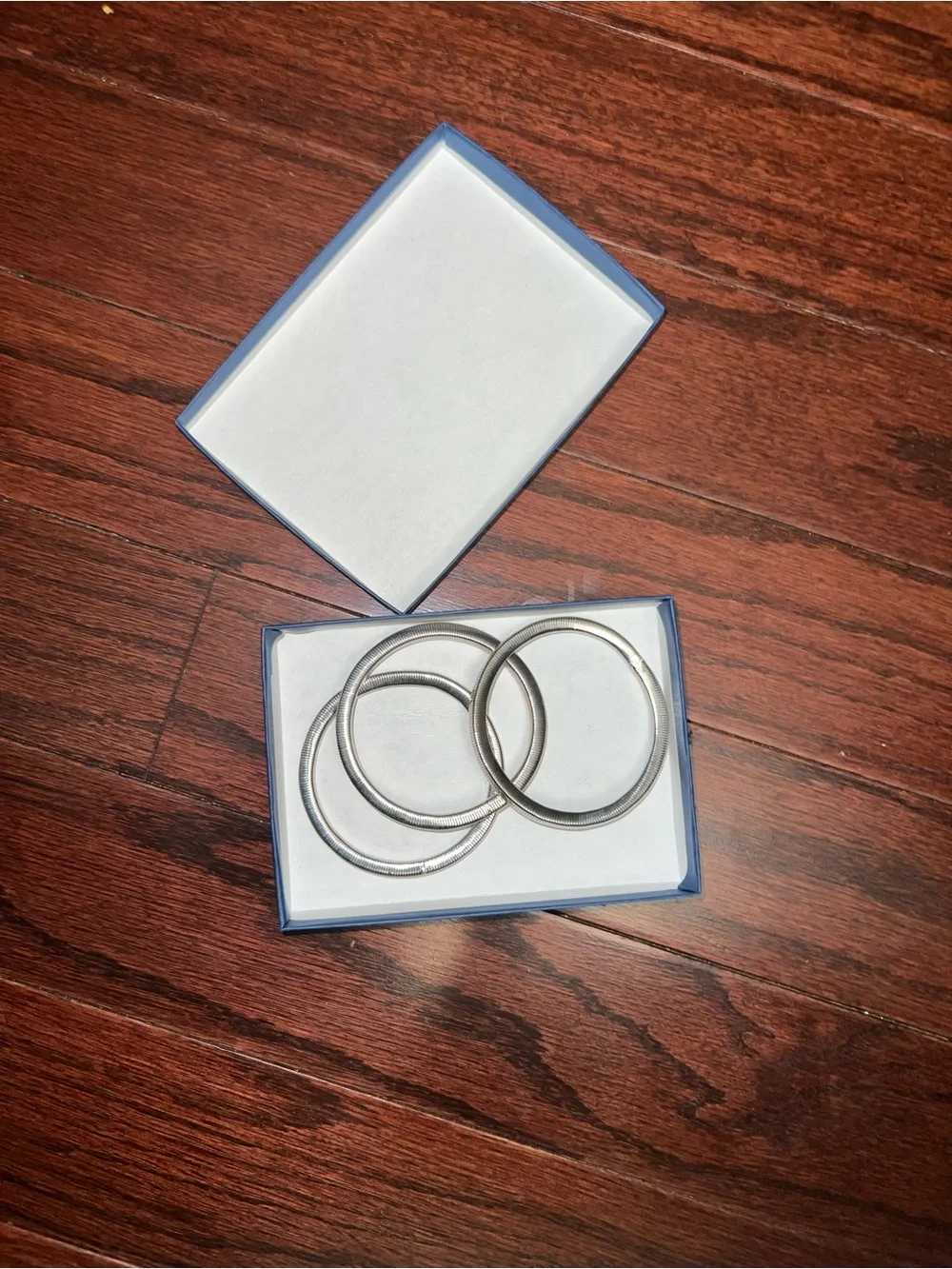 Silver Tone Bangle Bracelet Set - Women Accessories